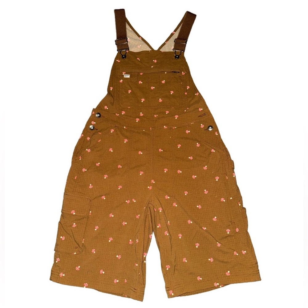 Duluth Heirloom Overalls Shorts Rare Mushroom print XXL 2x